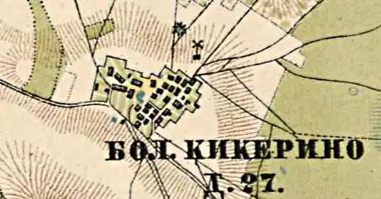 План деревни Большое Кикерино. 1885 год