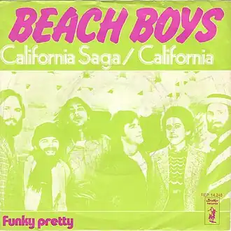 Обложка сингла The Beach Boys «California Saga/California» (1973)