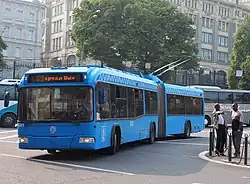 Сочленённый троллейбус АКСМ-333 № 7681