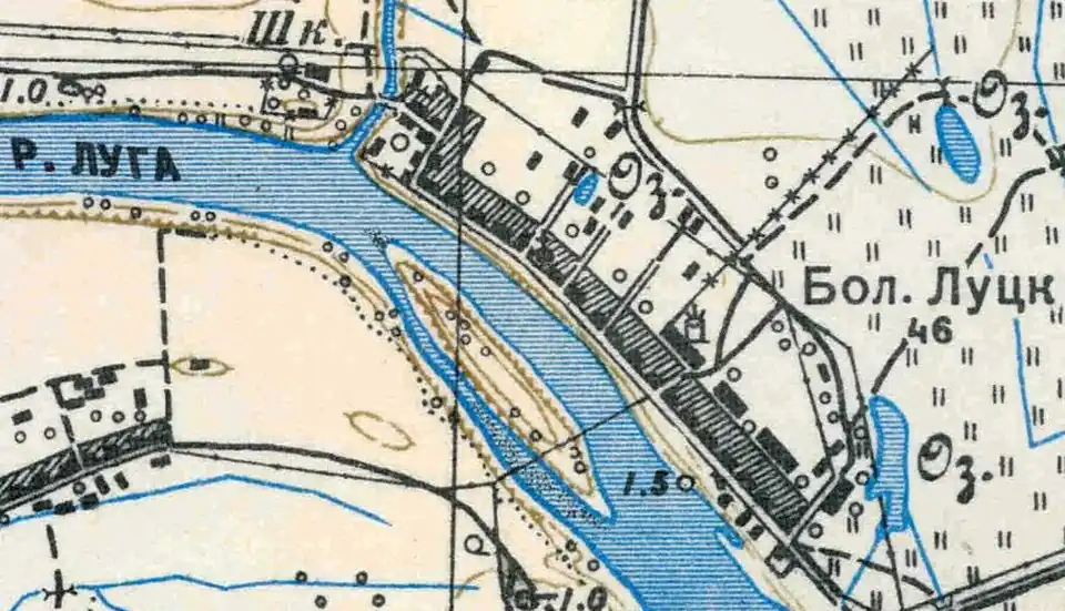 План деревни Большой Луцк. 1938 год