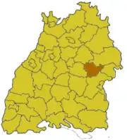 Гёппинген на карте