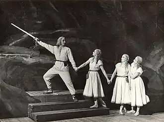 Калевипоэг и девушки покидают ад