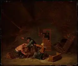 Драка в таверне. Подражание Адриан ван Остаде. 1646. Дерево, масло. Вустерский музей искусств, Вустер, Массачусетс, США