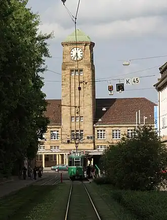 Баденский вокзал в Базеле. Арх. К. Мозер