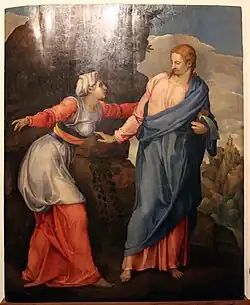 Noli me tangere («Не прикасайся ко Мне»). Ок. 1537 г. По рисунку Микеланджело. Дерево, масло. Каза Буонароти, Флоренция