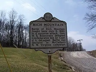 Маркер на месте сражения.