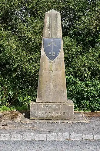Обелиск на месте битвы Штандартов