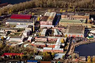 Общий вид завода с высоты птичьего полёта