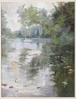 Юлия Бек, Кувшинки, холст, масло, около 1887-1888.