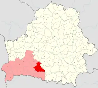 Лунинецкий район на карте