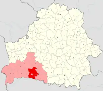 Пинский район на карте