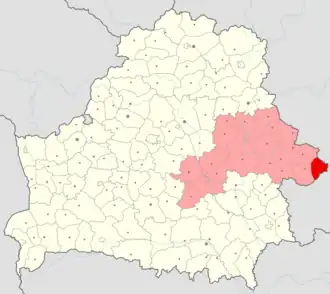 Хотимский район на карте