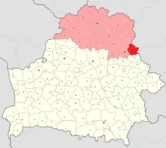 Дубровенский район на карте