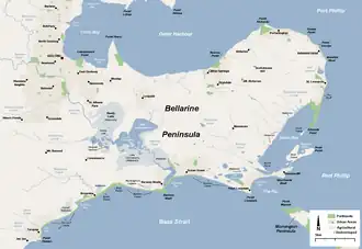 Карта полуострова Белларин
