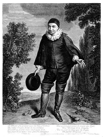 Бельрош в роли комического слуги Криспена