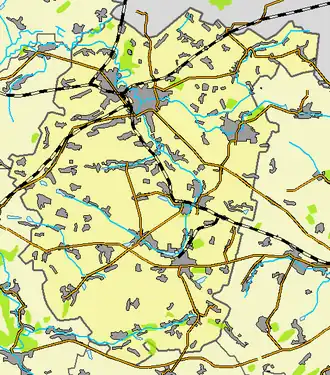 Белопольский район на карте