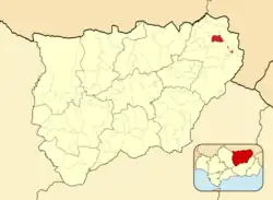 Расположение муниципалитета Бенатаэ на карте провинции