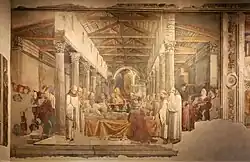 Похороны Людовика Тулузского. 1454-1480. Фреска. Национальная галерея Умбрии, Перуджа