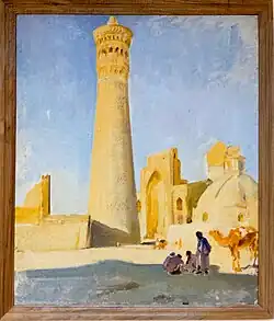 Павел Беньков. «Минарет Кальян». СССР, УзССР, Бухара, 1930 г.