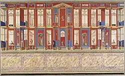 Декорация стены Терм Тита в Риме. 1776. По рисунку Ф. Смуглевича. Офорт, резец, акварель