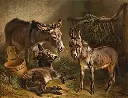 Ослики в стойле