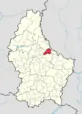 Расположение коммуны на карте Люксембурга