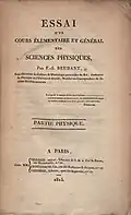 Essai d'un cours élémentaire et général des sciences physiques, 1815