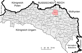 Округ Жолква на карте