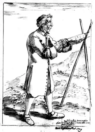 Бьянкини устанавливает телескоп