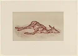 Мёртвая лань. Ок. 1869. Ксилография. Музей Карнавале, Париж