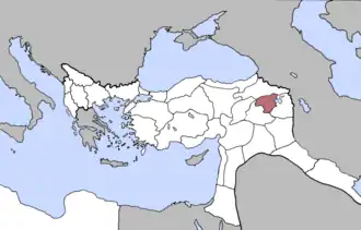 Вилайет Битлис на карте