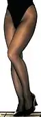Чёрные полупрозрачные колготки