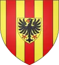 Герб с 1490 годаA Lintz le 10 janvier 1490. Lettres patentes de l'empereur Frédéric, par lesquelles il élève au rang de comté la ville de Malines et son district [...]. Il accorde en même temps à la ville qu'elle puisse placer, dans l'écu de ses armes, une aigle noire aux ailes déployées, en la même forme et manière qu'elle est dans les armoiries des rois des Romains. (En latin)Collection de documens inédits concernant l'histoire de la Belgique : tome second / publié par L.P. Gachard. - L. Hauman et comp., 1834, p.46.