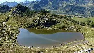 Вид на озеро Блауэр-Зе осенью 2015 года.