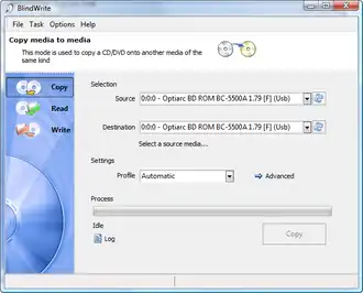 Скриншот программы BlindWrite