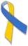 Blue and yellow ribbon