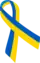Blue and yellow ribbon UA