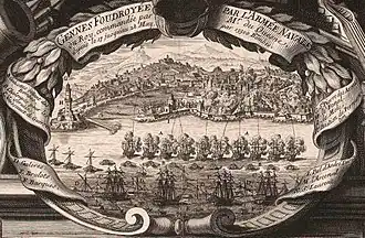 Никола Ланглуа. Бомбардировка Генуи французским флотом в 1684 году