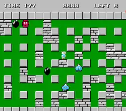 Игровой процесс Bomberman на приставке NES