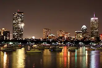 Вид на Бостон из гавани