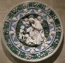 Поклонение Младенцу. Тондо. Ок. 1500. Лувр, Париж