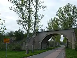 Ж/д мост на выезде из Фриденсдорфа