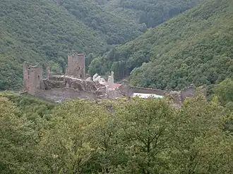 Вид замка сверху