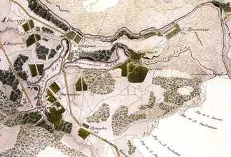 Деревня Шипиловская Ппотина на карте 1818 года
