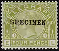 Великобритания (до 1900): надпечатка англ. «Specimen»
