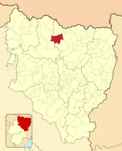 Расположение муниципалитета на карте провинции