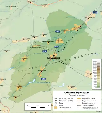 Община Брусарцы на карте