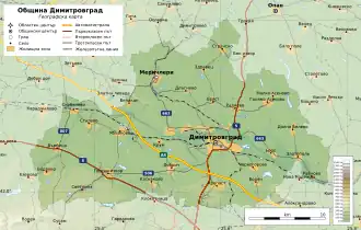 Община Димитровград на карте