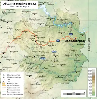 Община Ивайловград на карте