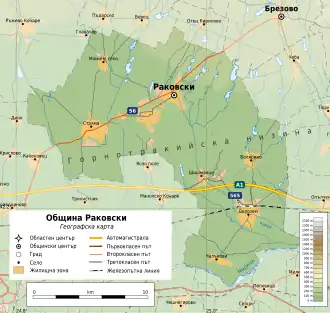 Община Раковски на карте